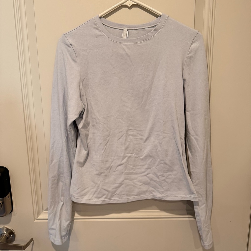 SKIMS Women’s Long-Sleeve Crew Neck Top - Light Blue